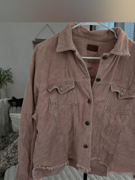 POL Jackets & Blazers - POL Dusty Rose Corduroy Button Jacket